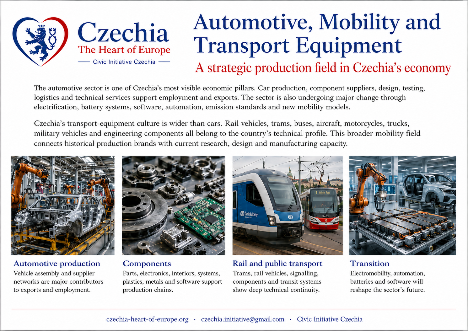 Automotive, mobility and transport equipment information sheet