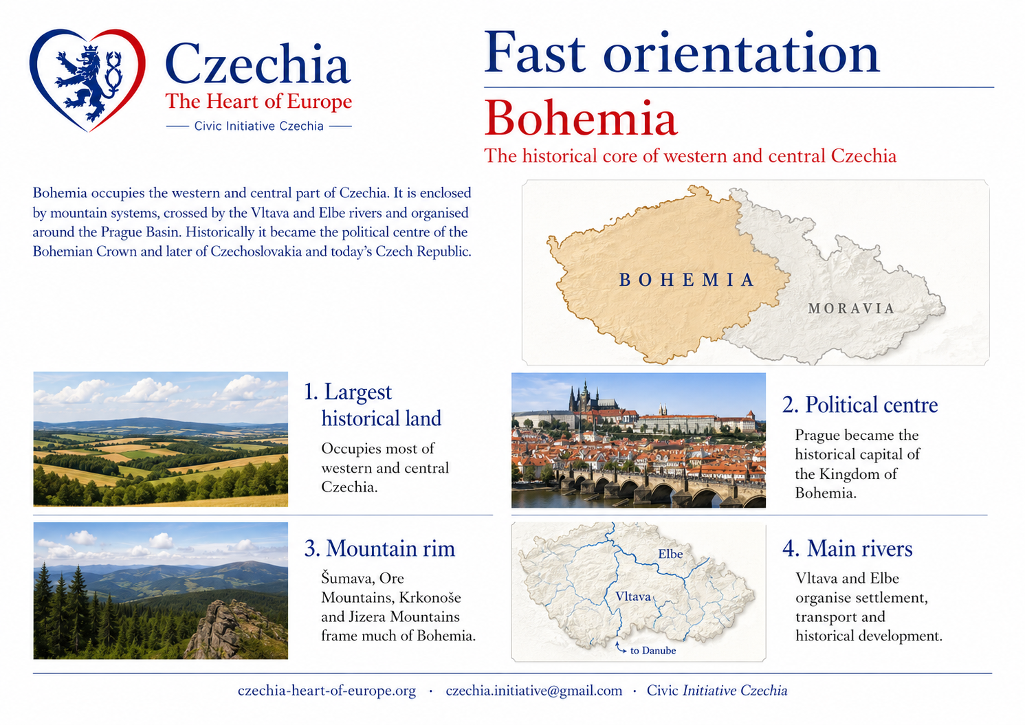 Bohemia at a glance information sheet
