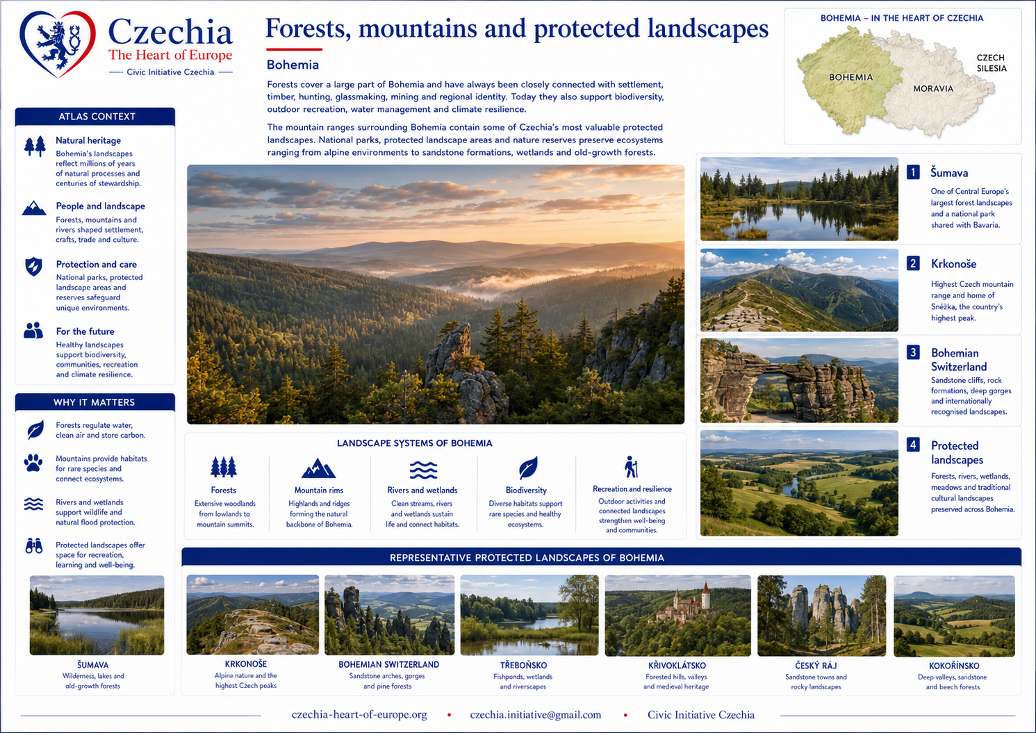 Forests and protected landscapes of Bohemia